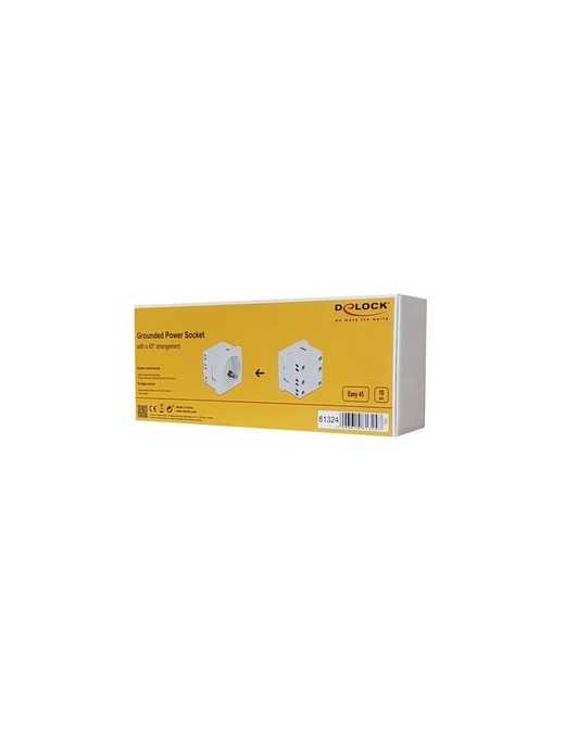 DELOCK module πρίζας ρεύματος Easy 45 81324, 45°, 45x45mm, 10τμχ