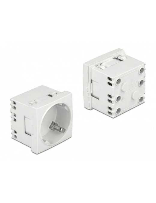 DELOCK module πρίζας ρεύματος Easy 45 81324, 45°, 45x45mm, 10τμχ