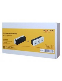 DELOCK τριπλό module πρίζας ρεύματος Easy 45 81323, 45°, 45x45mm, 5τμχ