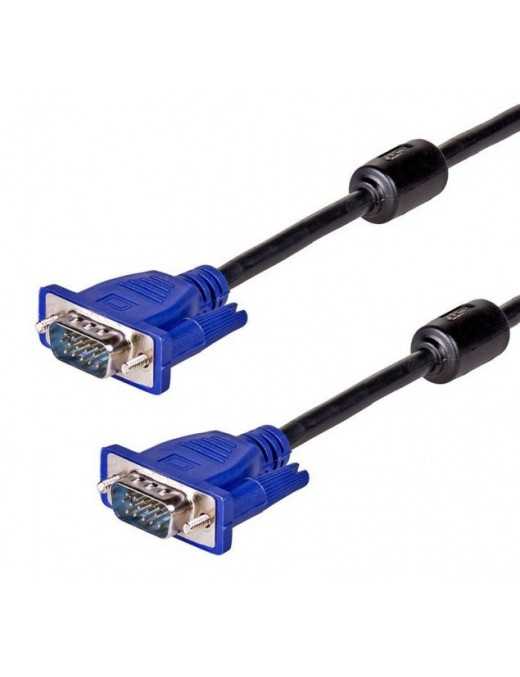 POWERTECH Καλώδιο VGA M-M CAB-G033, Full HD, 2x ferrites, 1.5m, μαύρο