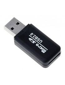 POWERTECH mini card reader PT-893, Micro SD card, μαύρος
