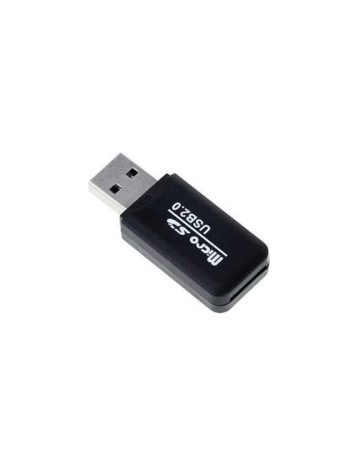 POWERTECH mini card reader PT-893, Micro SD card, μαύρος