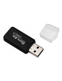 POWERTECH mini card reader PT-893, Micro SD card, μαύρος