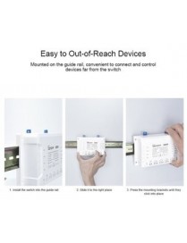 SONOFF Smart Διακόπτης WiFi 4CH R3, 4 θέσεων, 16A, λευκός