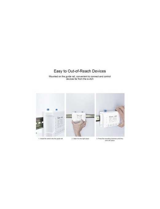 SONOFF Smart Διακόπτης WiFi 4CH R3, 4 θέσεων, 16A, λευκός