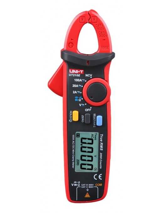UNI-T πολύμετρο & αμπεροτσιμπίδα UT210E, 100A AC/DC, NCV, True RMS