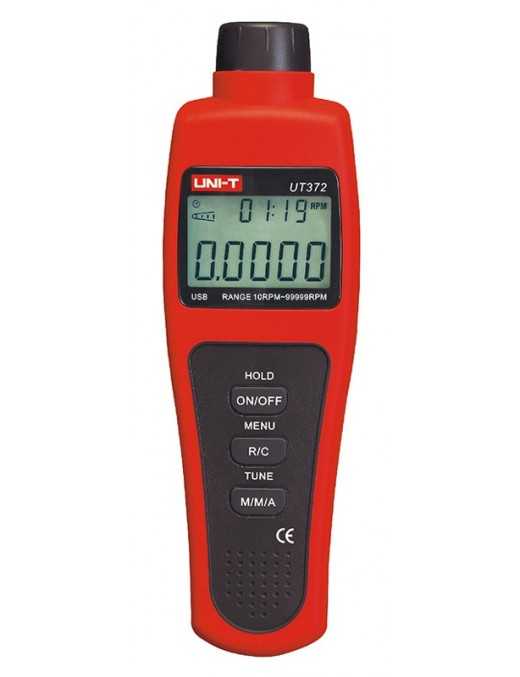 UNI-T ταχόμετρο UT372, με οθόνη LCD, USB