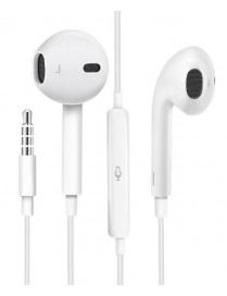 USAMS earphones με μικρόφωνο EP-22, 3.5mm, 14mm, 1.2m, λευκά