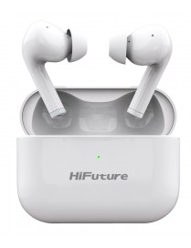 HIFUTURE earphones TrueAir ANC, true wireless, με θήκη φόρτισης, λευκά