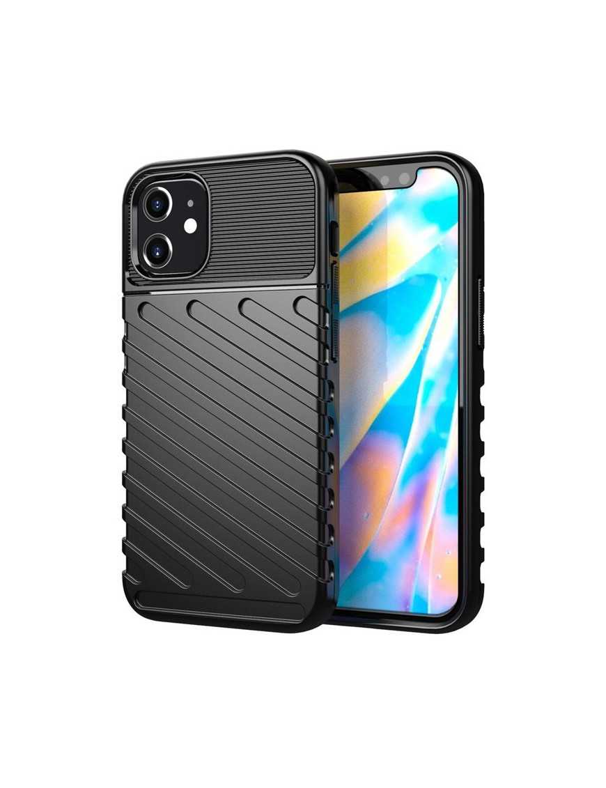 POWERTECH Θήκη Carbon MOB-1558 για iPhone 12 min, μαύρη