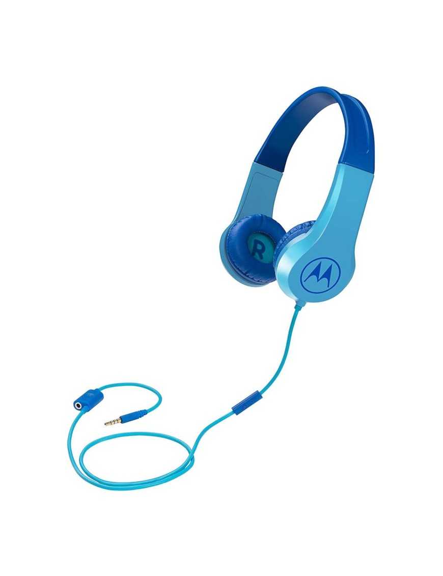 Motorola SQUADS 200 Blue Οn ear παιδικά ακουστικά Hands Free με splitter