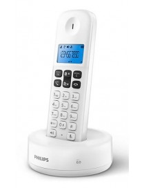 PHILIPS ασύρματο τηλέφωνο D1611W/34, με ελληνικό μενού, λευκό