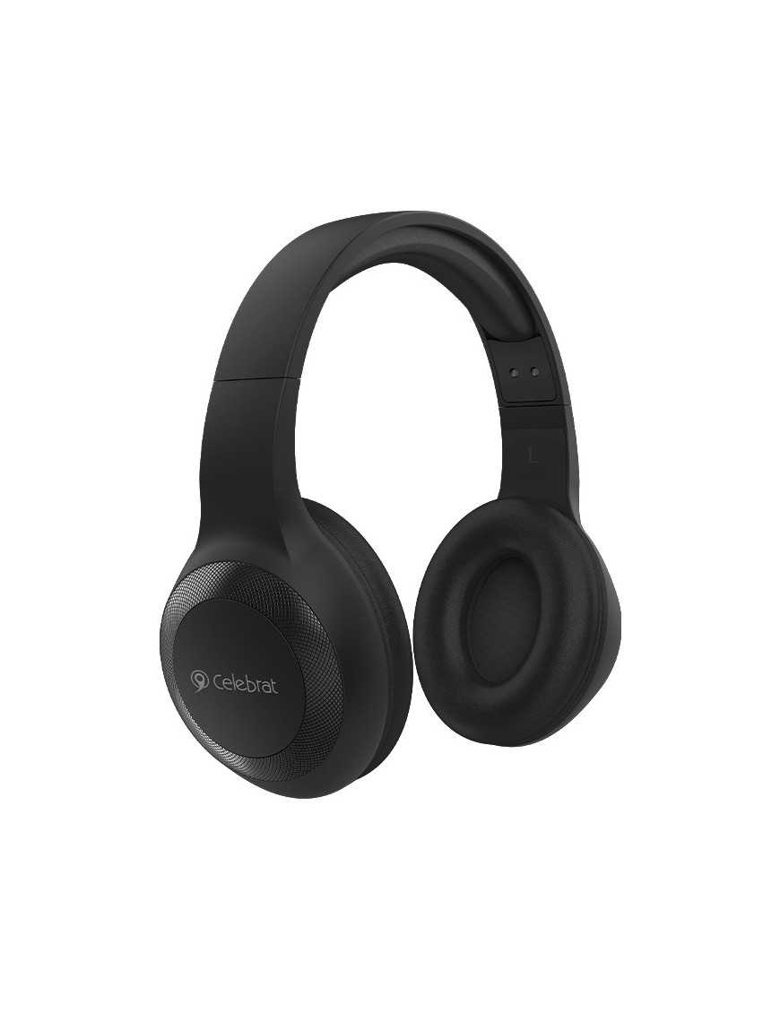 CELEBRAT headphones με μικρόφωνο A23-ΒΚ, bluetooth, 40mm, μαύρο