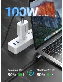 CABLETIME καλώδιο USB-C CT-C160, USB 3.1, 100W, 20Gbps, 4K, 1.5m, μαύρο