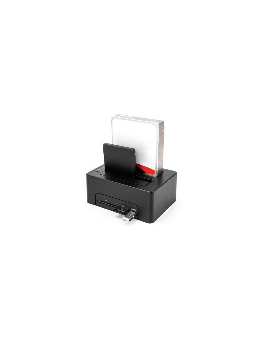 DELOCK docking station 64183 clone function, 2x HDD, CF/SD, 5Gbps, μαύρο