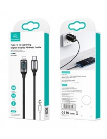 USAMS καλώδιο Lightning σε USB-C US-SJ545, 20W PD, 1.2m, ασημί