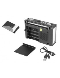 HMIK φορητό ραδιόφωνο & ηχείο MK-918 με φακό, USB/TF/AUX, γκρι