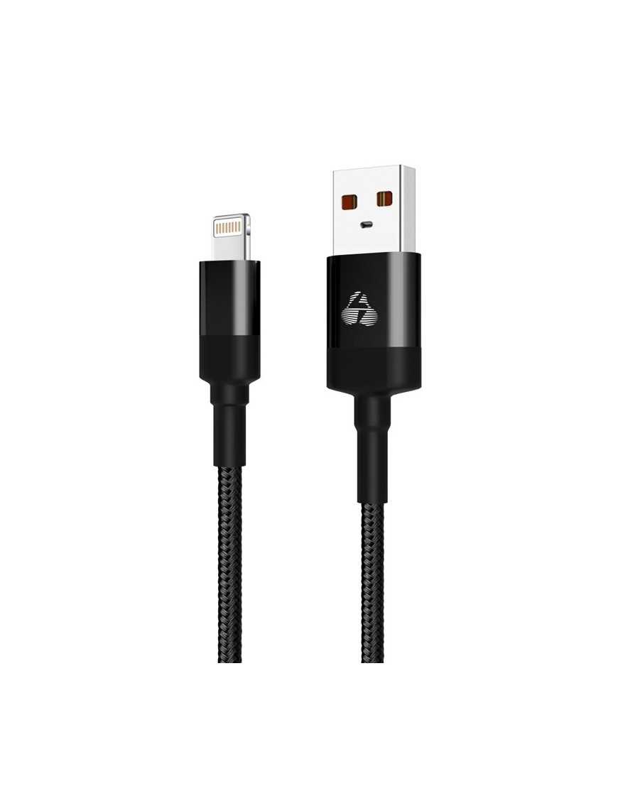 POWERTECH Καλώδιο USB σε Lightning eco round PTR-0082, copper, 1m, μαύρο