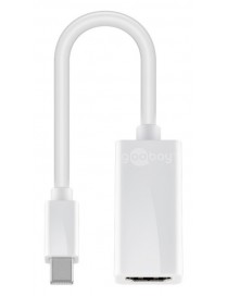 GOOBAY μετατροπέας Mini DisplayPort σε HDMI θηλυκό 51729, 0.15m, λευκό