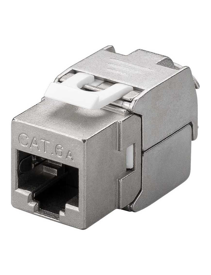 GOOBAY Keystone module RJ45 CAT 6A 90864, STP, 500 MHz, slim-line, ασημί