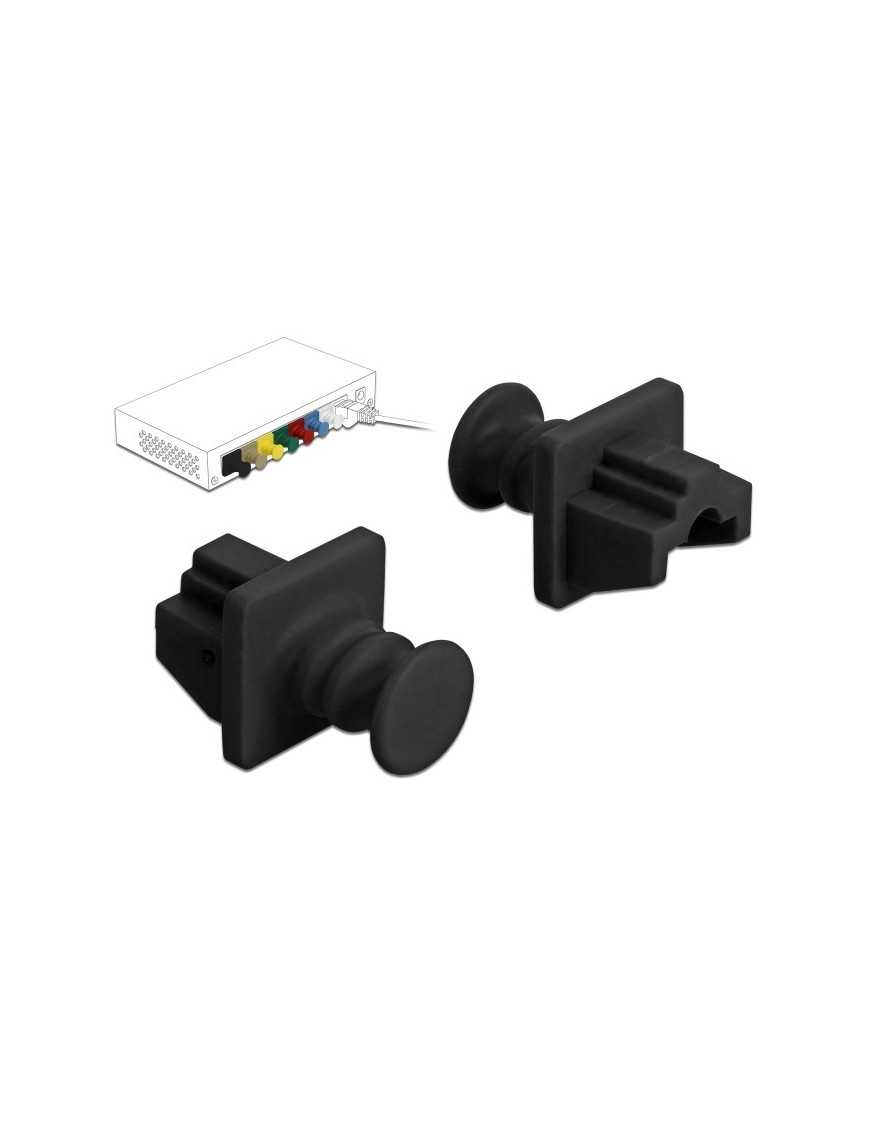 DELOCK κάλυμμα προστασίας για θύρα RJ45 86176, μαύρο, 10τμχ