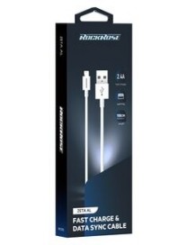 ROCKROSE καλώδιο USB σε Lightning Zeta AL, 2.4A 12W, 1m, λευκό