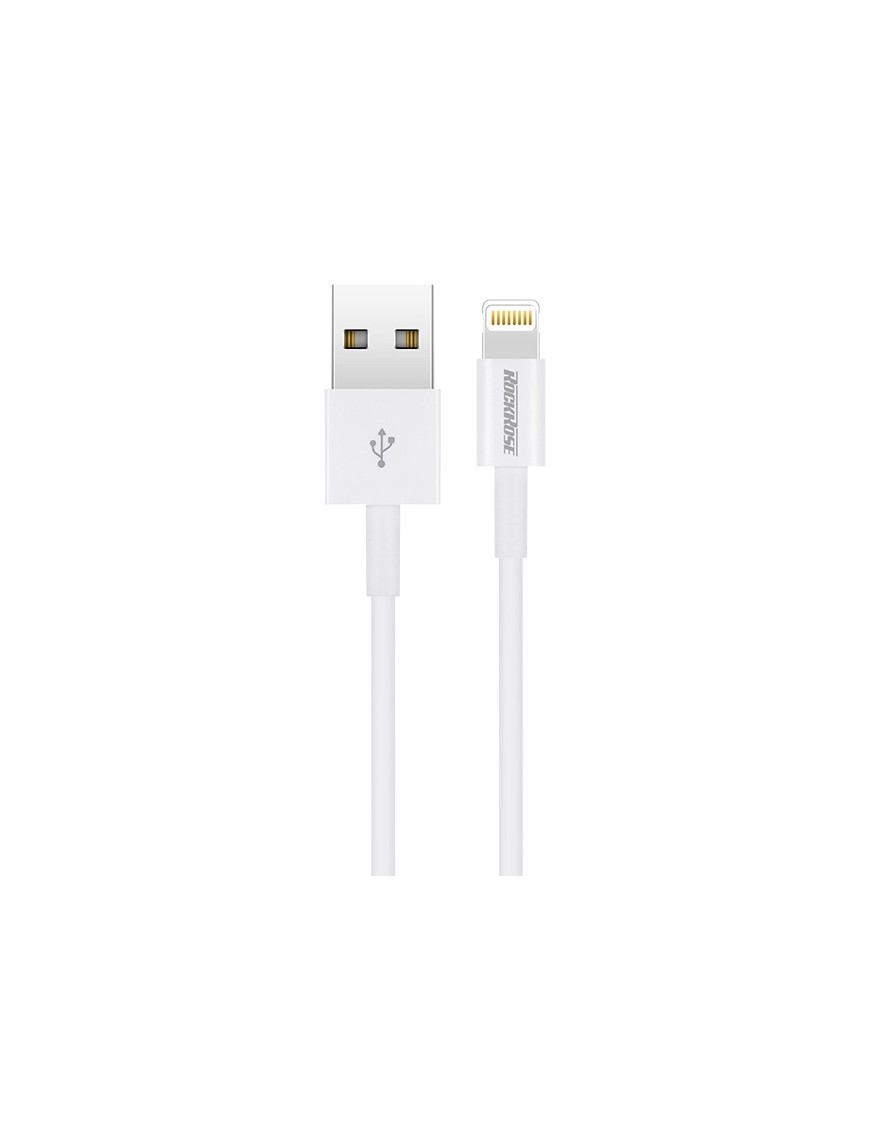 ROCKROSE καλώδιο USB σε Lightning Zeta AL, 2.4A 12W, 1m, λευκό