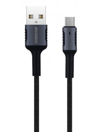 ROCKROSE καλώδιο USB σε Micro USB Armour AM, 2.4A 12W, 1m, μαύρο-μπλε