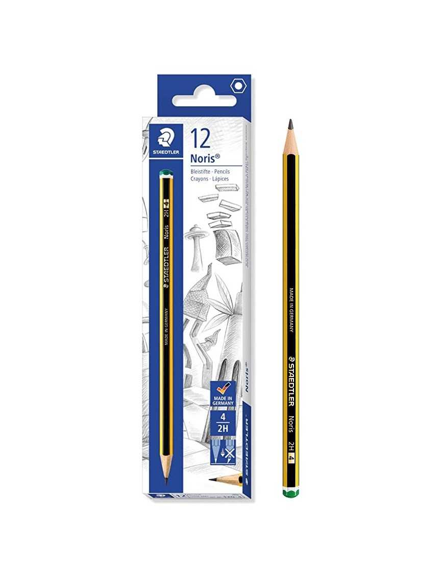 STAEDTLER ξύλινο μολύβι Noris 120-4, εξάγωνο, 2Η4, 12τμχ