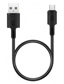 ROCKROSE καλώδιο USB σε Micro USB Beta AM Mini, 2.4A 12W, 30cm, μαύρο