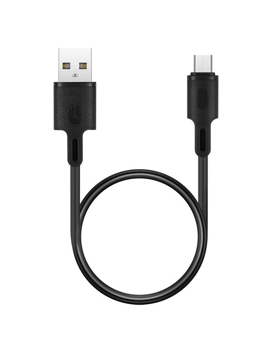 ROCKROSE καλώδιο USB σε Micro USB Beta AM Mini, 2.4A 12W, 30cm, μαύρο