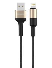 ROCKROSE καλώδιο USB σε Lightning Acacia AL, 2.4A 12W, 1m, χρυσό-μαύρο