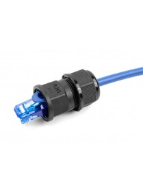 DELOCK σύνδεσμος για RJ45 86995, αδιάβροχος IP67, μαύρος