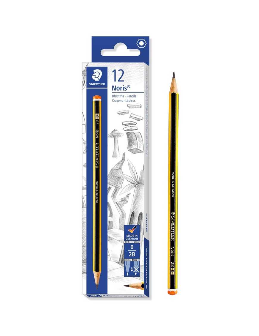 STAEDTLER ξύλινο μολύβι Noris 120-0, εξάγωνο, 2B0, 12τμχ