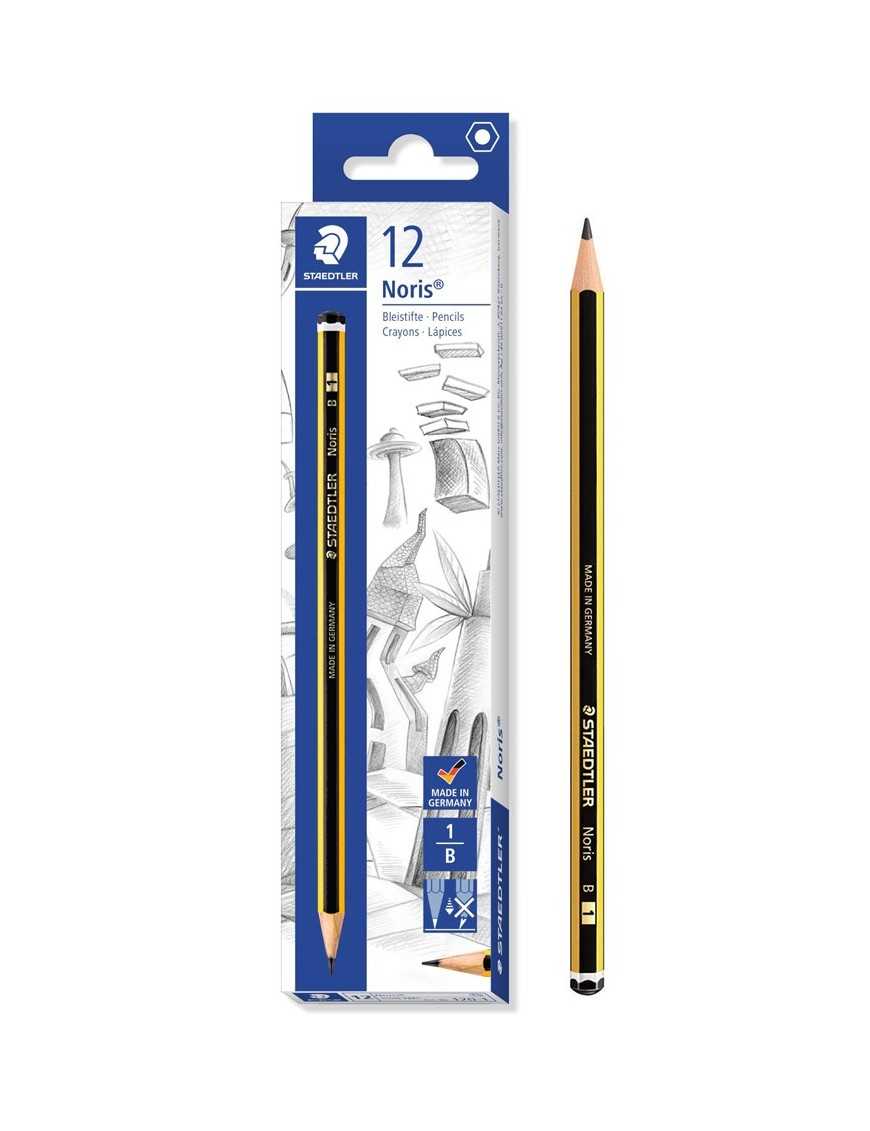 STAEDTLER ξύλινο μολύβι Noris 120-1, εξάγωνο, B1, 12τμχ