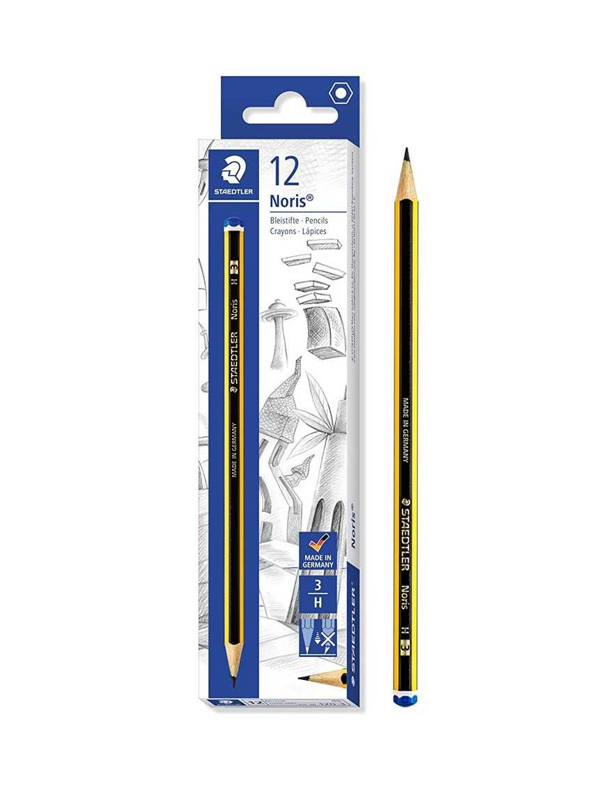 STAEDTLER ξύλινο μολύβι Noris 120-3, εξάγωνο, H3, 12τμχ