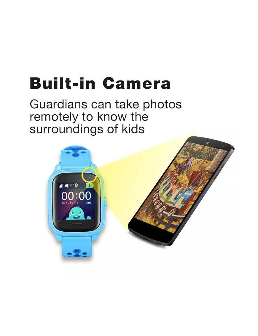 INTIME GPS smartwatch για παιδιά IT-055, 1.33", camera, 2G, IPX7, μπλε