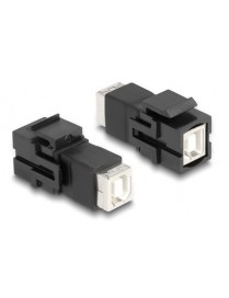 DELOCK Keystone module USB Type-B 86600, θηλυκό σε θηλυκό, μαύρο