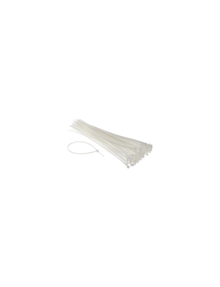 POWERTECH Δεματικά καλωδίων TIES-007, 200x3.6mm, λευκό, 100τμχ