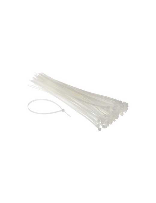 POWERTECH Δεματικά καλωδίων TIES-007, 200x3.6mm, λευκό, 100τμχ