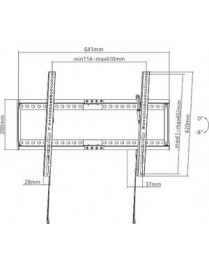 BRATECK Επιτοίχια βαση LP72-46T, για οθόνη 37"-80", έως 75kg