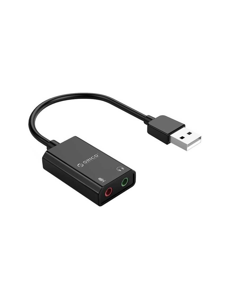 ORICO USB κάρτα ήχου SKT2, USB2.0, 2x 3.5mm, μαύρο