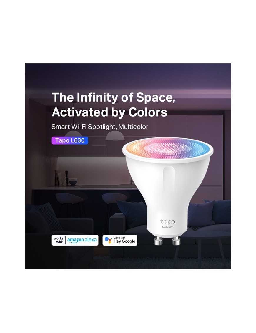 TP-LINK LED smart λάμπα spot Tapo L630, WiFi, 3.7W, RGB, GU10, Ver 1.0