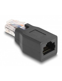 DELOCK αντάπτορας RJ45/RJ48/RJ50 66991, 10P/10C pin out 1:1, μαύρος