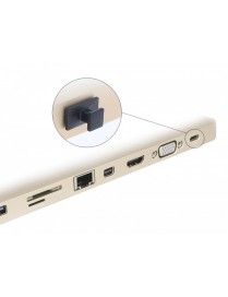 DELOCK κάλυμμα προστασίας για θύρα USB-C 64015 με λαβή, μαύρο, 10τμχ