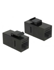 DELOCK Keystone module RJ45 86381, θηλυκό σε θηλυκό, Cat 6 UTP, μαύρο