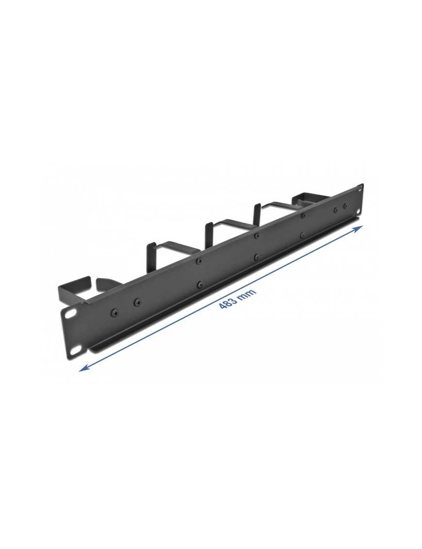 DELOCK cable management 66848 για rack 19"/1U, 5x γάντζοι, μαύρο