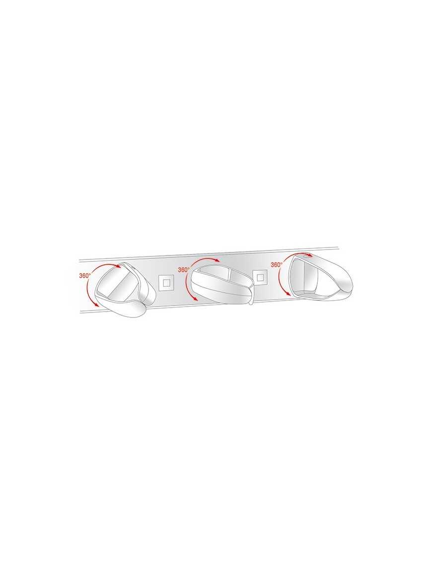 DELOCK cable management 43345 για rack 19"/1U, 5x γάντζοι, μαύρο