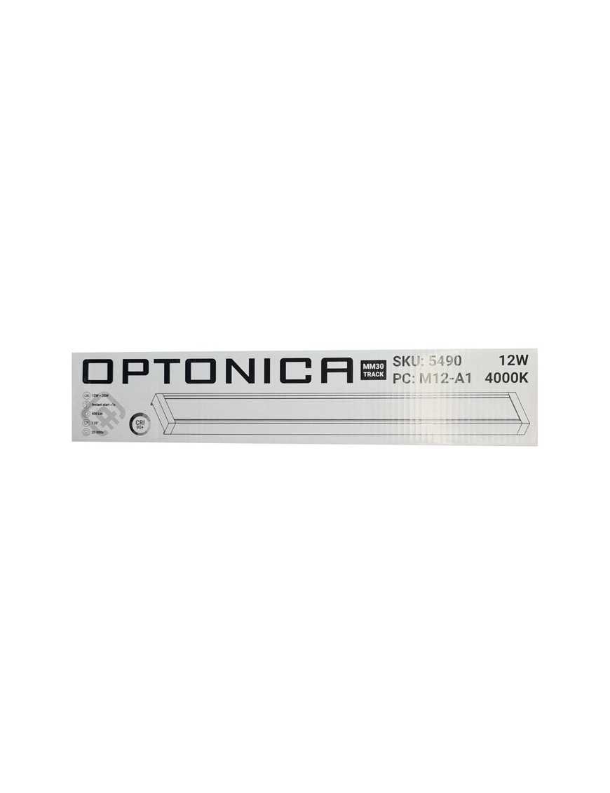 OPTONICA LED μαγνητικό φωτιστικό 5490, 12W, 4000K, μεταλλικό, μαύρο