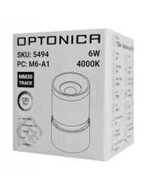 OPTONICA LED μαγνητικό φωτιστικό 5494, 6W, 4000K, μεταλλικό, μαύρο